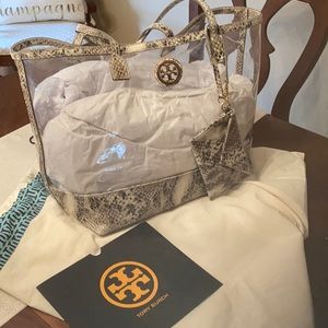 Tory Burch Clear Python Tote
